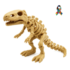 Brinquedo Articulado 3D – Esqueleto T-Rex | Realista e Divertido